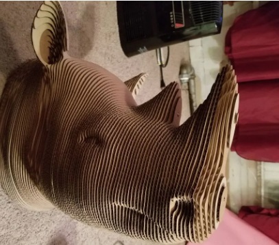 3D Gergedan Kafası Lazer Kesim Dosyası