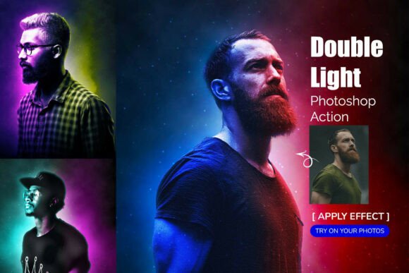Double Light Photoshop Action Efekti