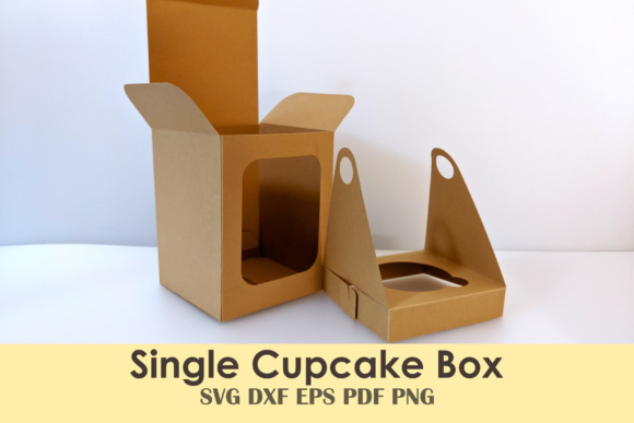 Single Cupcake Box Lazer Kesim Dosyası