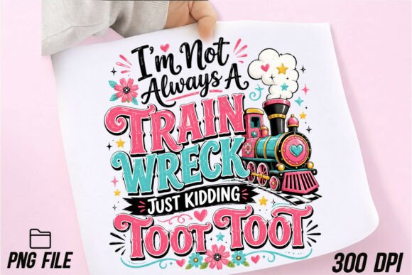 Train Wreck Retro Tişört Tasarımı SVG