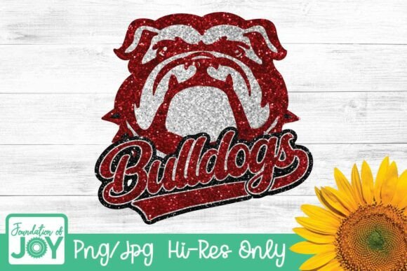 Kırmızı Simli Bulldogs Yazı Tasarımı