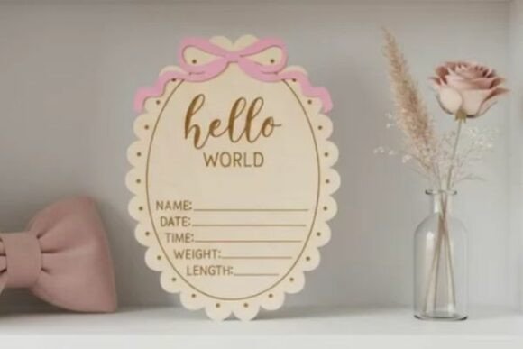 Bebek Odası İçin Hello World Yazı Tipi