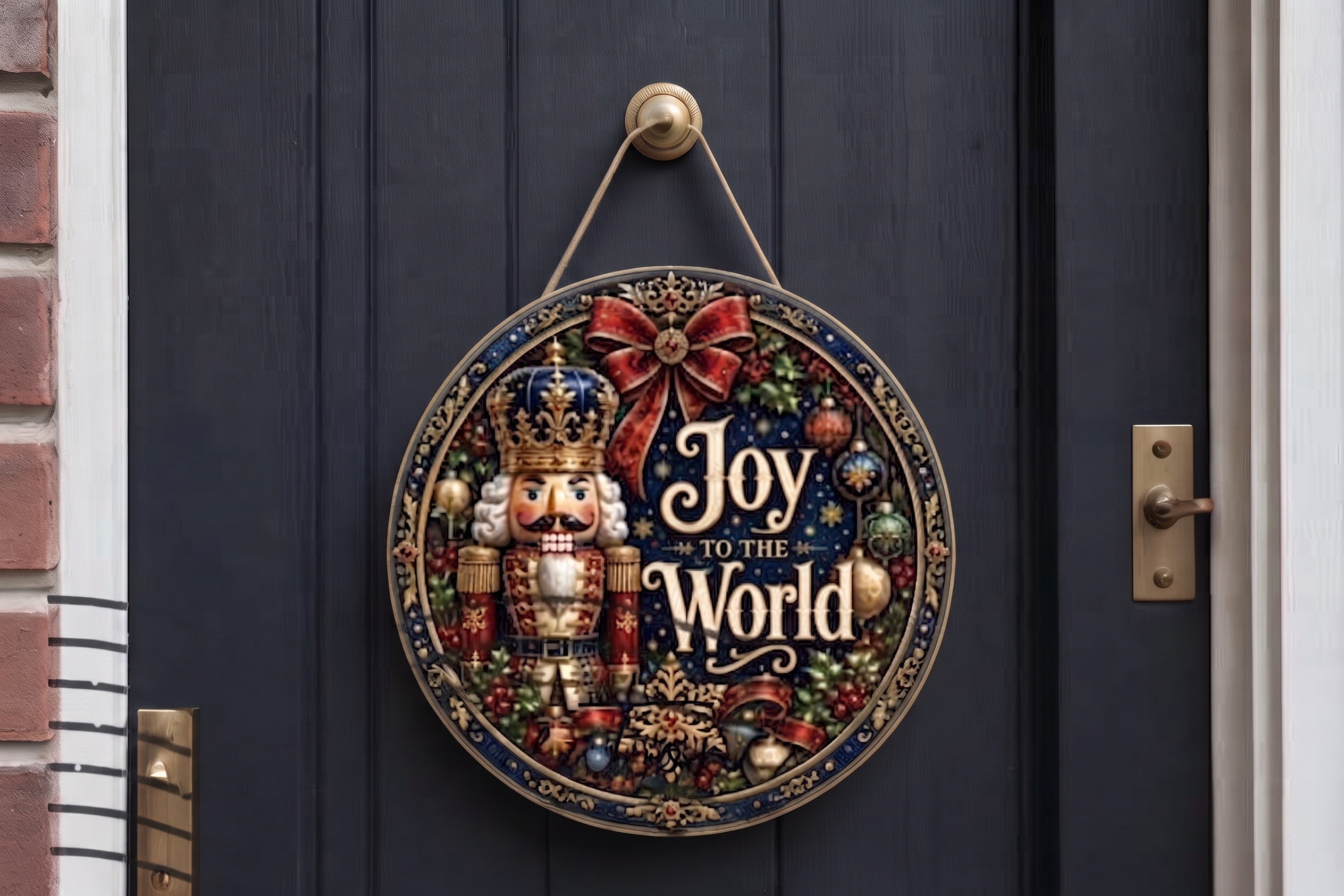 Dekor Vagonu Joy to the World Ahşap Yılbaşı Süsü