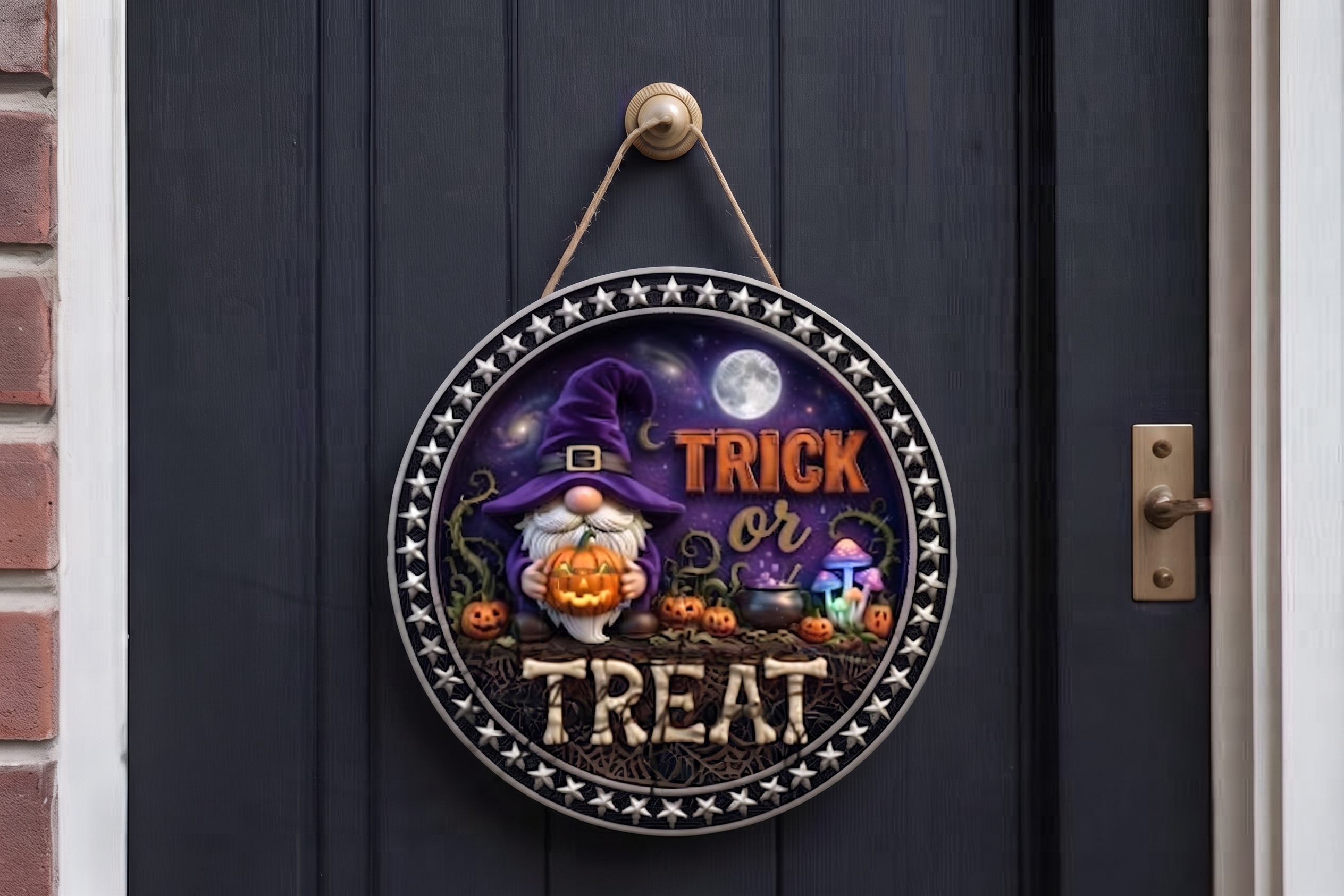 Halloween Trick or Treat Ahşap Duvar Dekor Tablosu - görsel 2